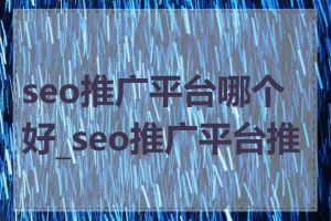 seo推广平台哪个好_seo推广平台推荐