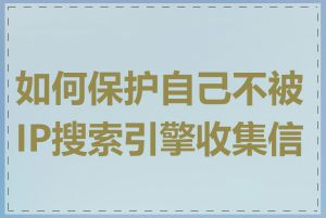 如何保护自己不被IP搜索引擎收集信息