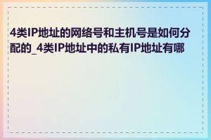 4类IP地址的网络号和主机号是如何分配的_4类IP地址中的私有IP地址有哪些