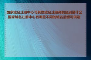 国家域名注册中心与其他域名注册商的区别是什么_国家域名注册中心有哪些不同的域名后缀可供选择