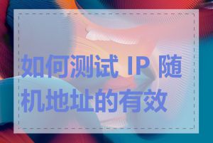 如何测试 IP 随机地址的有效性