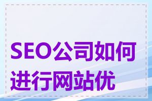 SEO公司如何进行网站优化