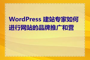 WordPress 建站专家如何进行网站的品牌推广和营销