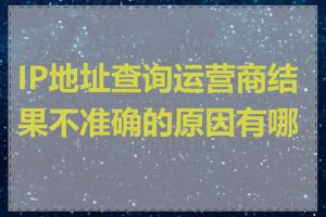 IP地址查询运营商结果不准确的原因有哪些