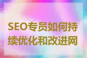 SEO专员如何持续优化和改进网站