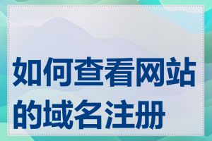 如何查看网站的域名注册商