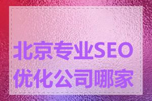 北京专业SEO优化公司哪家好