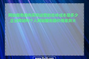 网站服务器购买和运营的总体成本是多少_企业网站和个人网站服务器价格差异大吗