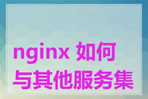 nginx 如何与其他服务集成