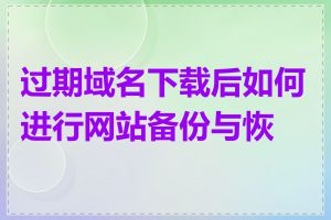 过期域名下载后如何进行网站备份与恢复