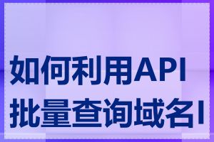 如何利用API批量查询域名IP