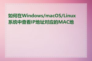 如何在Windows/macOS/Linux系统中查看IP地址对应的MAC地址