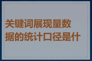 关键词展现量数据的统计口径是什么