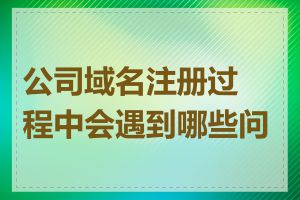 公司域名注册过程中会遇到哪些问题