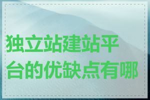 独立站建站平台的优缺点有哪些