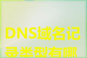 DNS域名记录类型有哪些