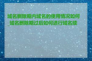 域名删除期内域名的使用情况如何_域名删除期过后如何进行域名续费