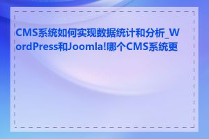 CMS系统如何实现数据统计和分析_WordPress和Joomla!哪个CMS系统更好