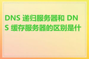 DNS 递归服务器和 DNS 缓存服务器的区别是什么