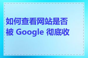 如何查看网站是否被 Google 彻底收录