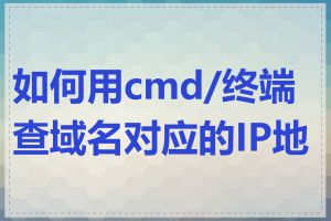 如何用cmd/终端查域名对应的IP地址