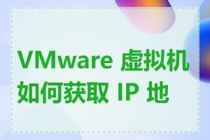 VMware 虚拟机如何获取 IP 地址