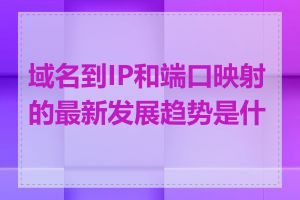 域名到IP和端口映射的最新发展趋势是什么