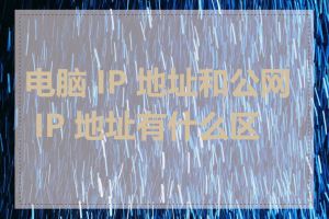 电脑 IP 地址和公网 IP 地址有什么区别