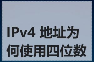 IPv4 地址为何使用四位数字