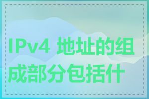 IPv4 地址的组成部分包括什么