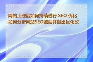 网站上线后如何持续进行 SEO 优化_如何分析网站SEO数据并做出优化改进