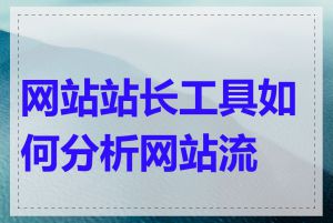 网站站长工具如何分析网站流量