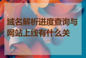 域名解析进度查询与网站上线有什么关系