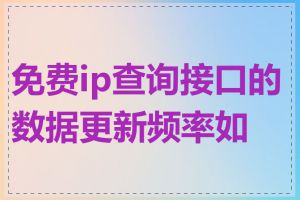 免费ip查询接口的数据更新频率如何