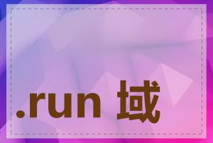 .run 域名注册管理