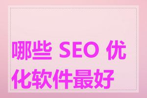 哪些 SEO 优化软件最好用