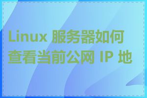 Linux 服务器如何查看当前公网 IP 地址