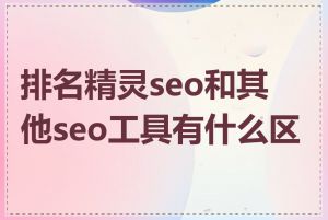 排名精灵seo和其他seo工具有什么区别