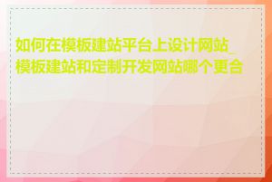 如何在模板建站平台上设计网站_模板建站和定制开发网站哪个更合适