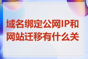 域名绑定公网IP和网站迁移有什么关系