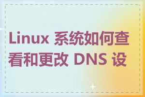 Linux 系统如何查看和更改 DNS 设置