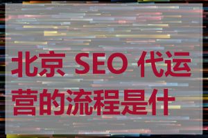 北京 SEO 代运营的流程是什么