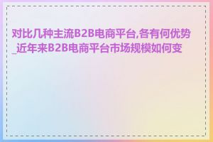 对比几种主流B2B电商平台,各有何优势_近年来B2B电商平台市场规模如何变化