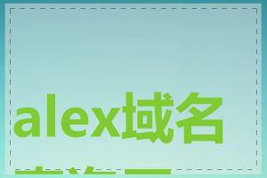 alex域名查询历史