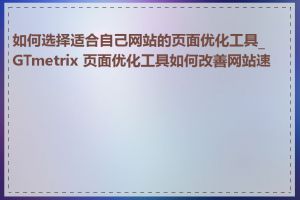 如何选择适合自己网站的页面优化工具_GTmetrix 页面优化工具如何改善网站速度