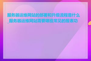 服务器运维网站的部署和升级流程是什么_服务器运维网站需要哪些常见的报表功能