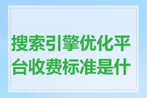 搜索引擎优化平台收费标准是什么