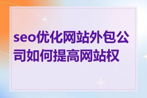 seo优化网站外包公司如何提高网站权重