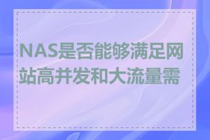 NAS是否能够满足网站高并发和大流量需求