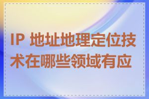 IP 地址地理定位技术在哪些领域有应用